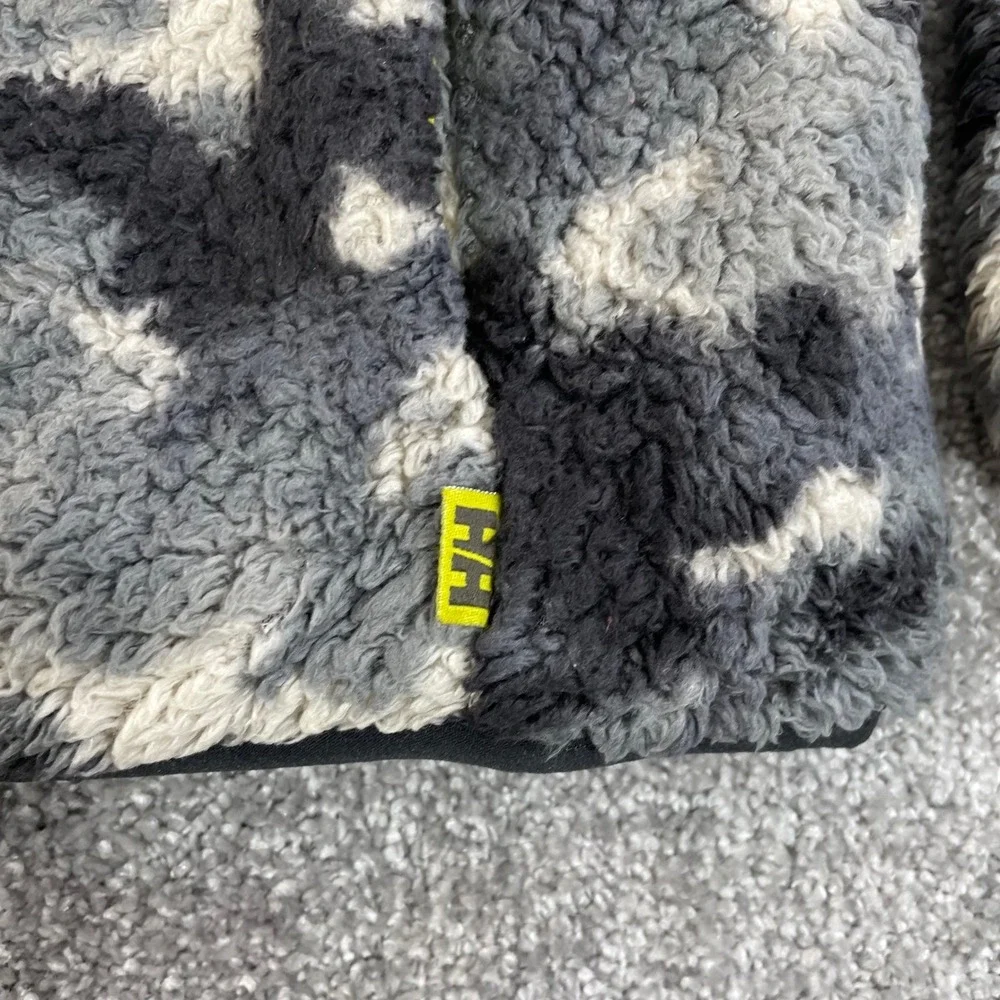 Helly Hansen Reversible Jacket Boys 16 Juniors‎ Champ Camo Sherpa Fleece Lime